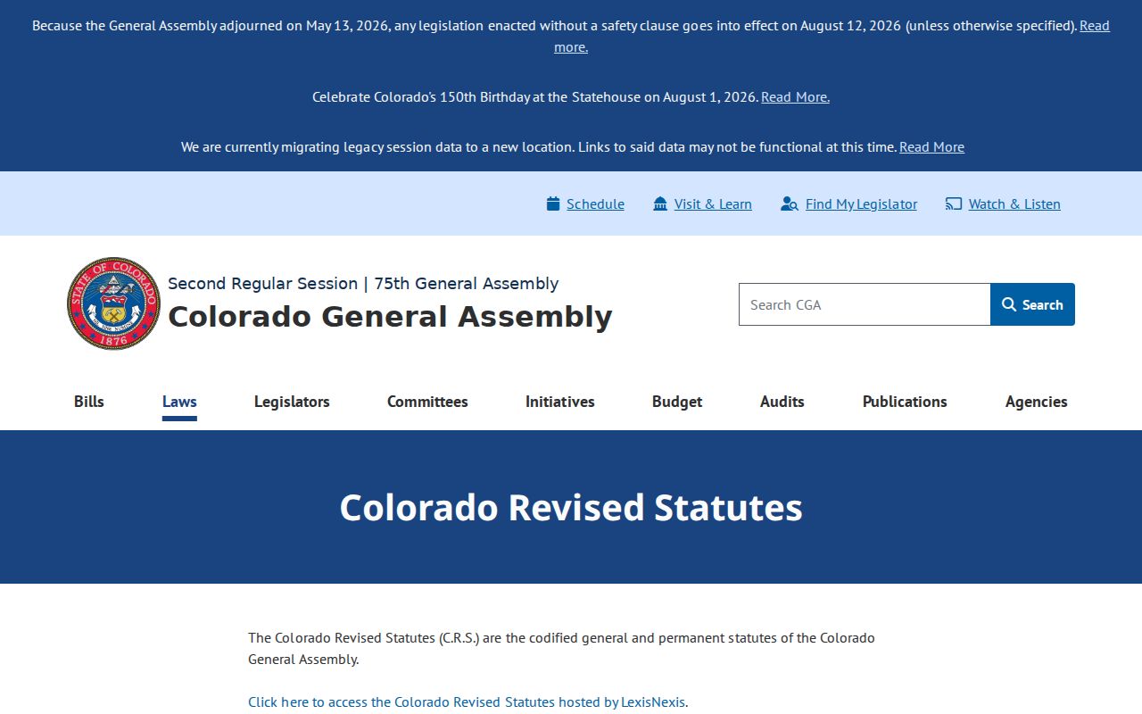 Boulder County court records Colorado Revised Statutes access