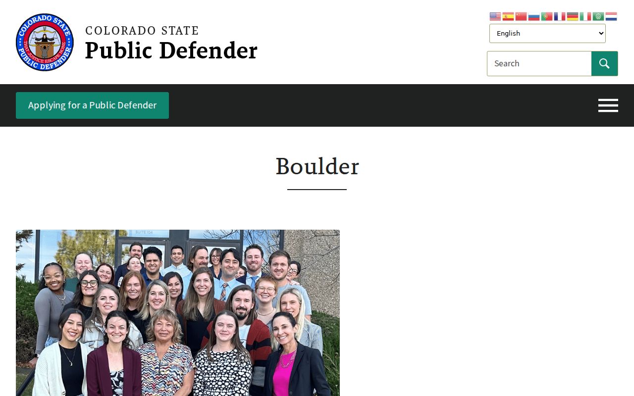 Boulder County criminal court records public defender Boulder office