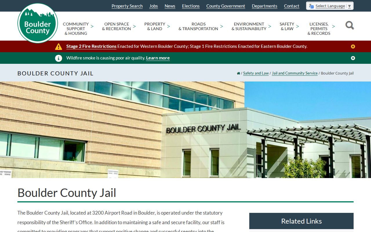 Boulder County District Court records compared with jail operations source