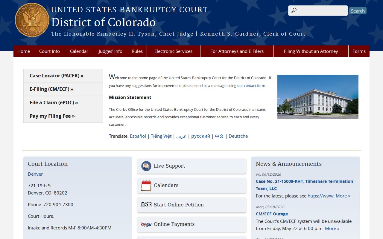 Boulder County District Court records compared with federal bankruptcy source