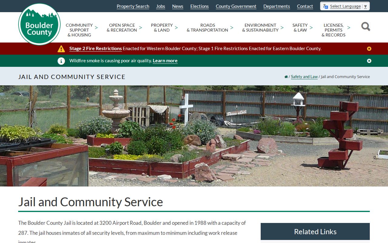 Boulder County court records jail overview