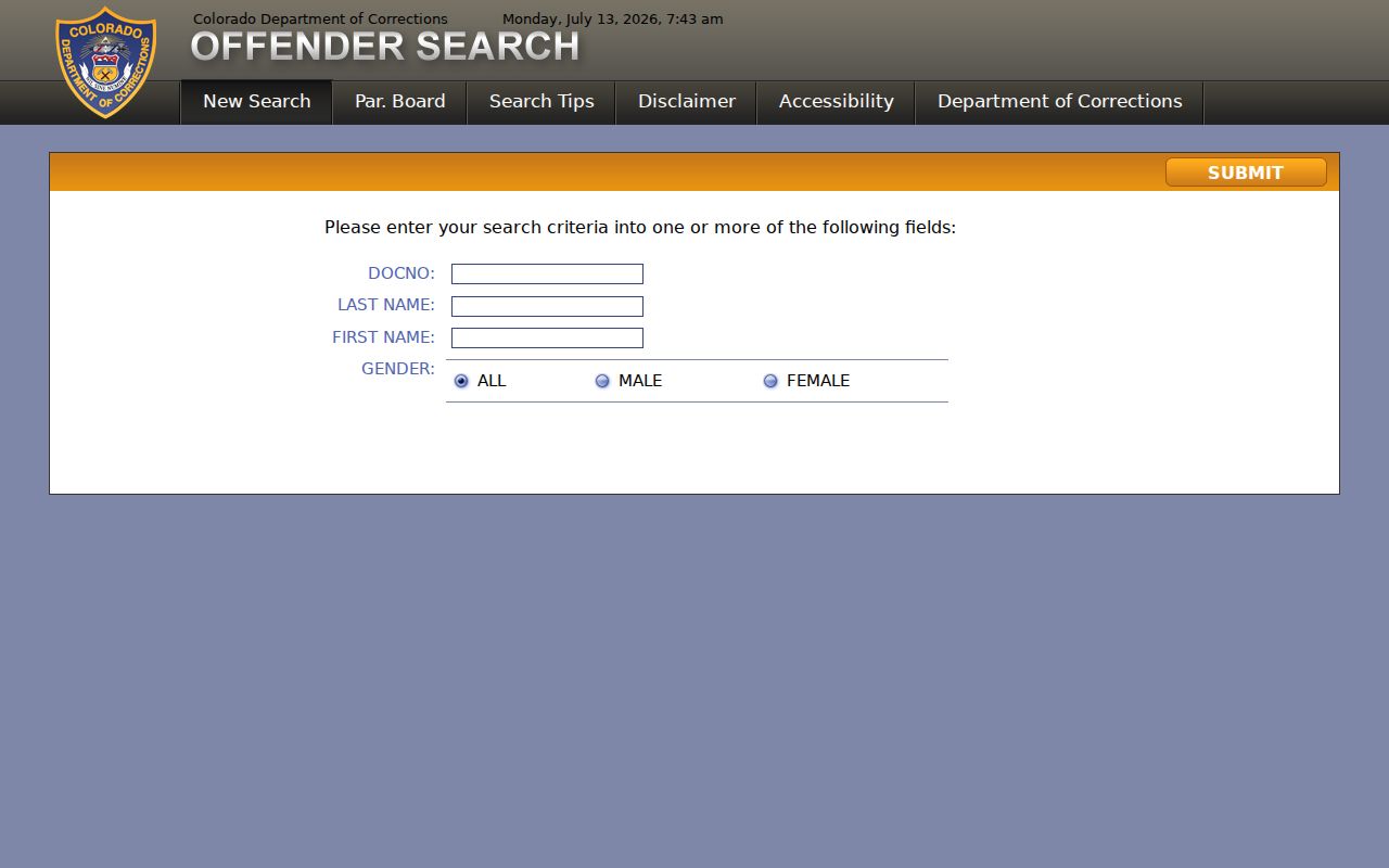 Boulder County inmate records Colorado DOC offender search