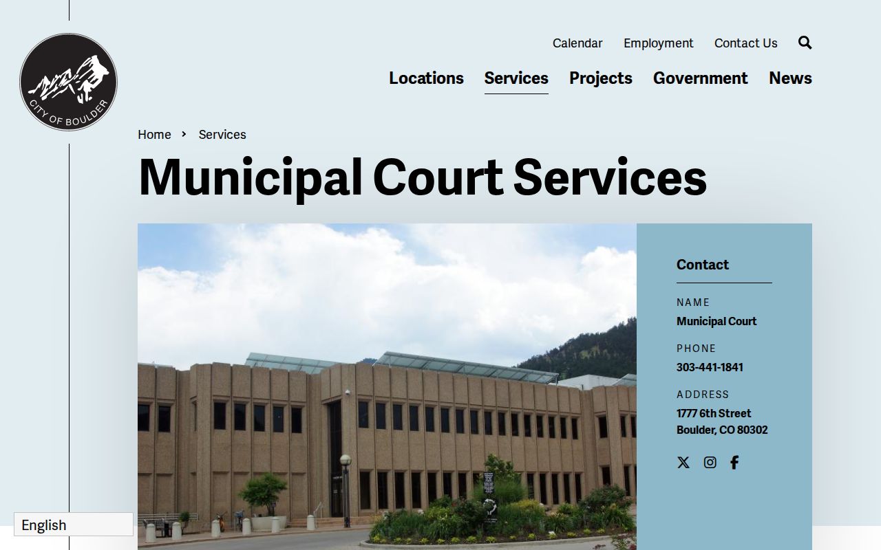 Boulder County traffic court records City of Boulder Municipal Court services