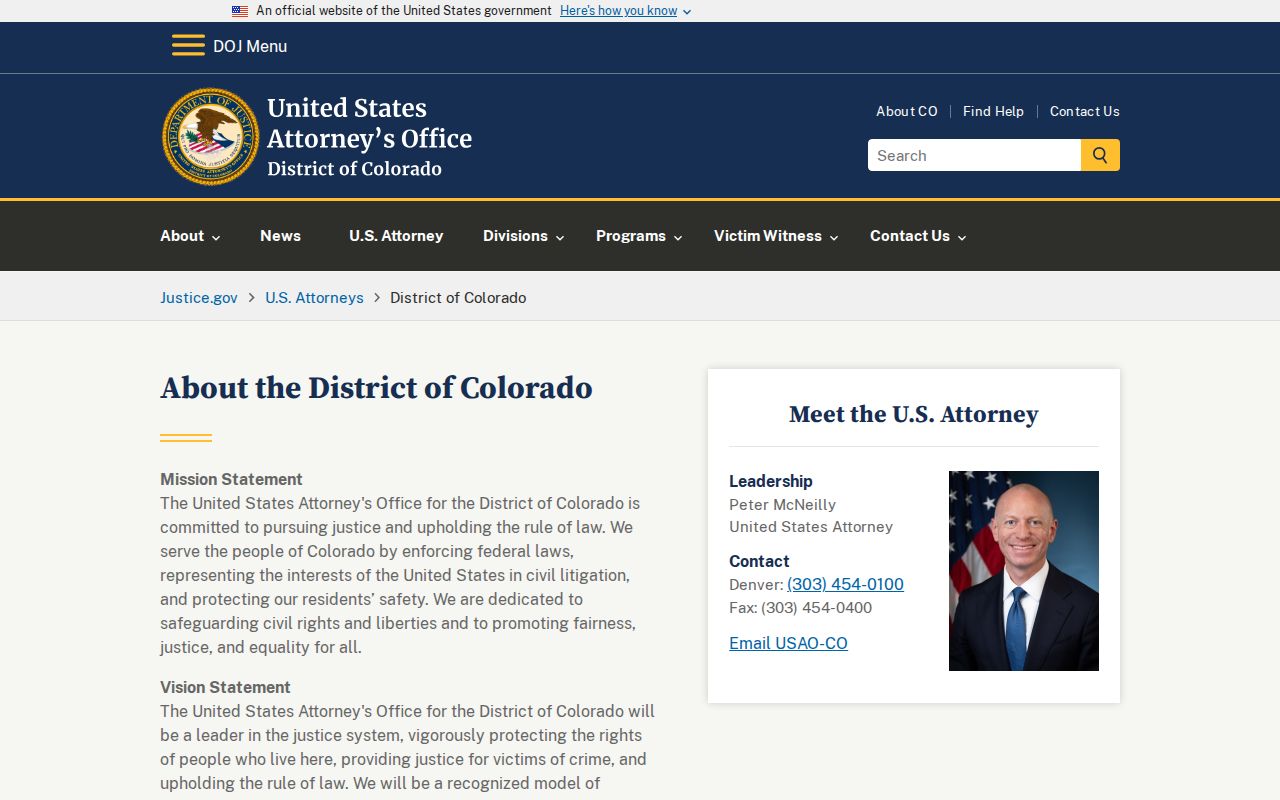 Boulder County warrant records federal prosecutor channel